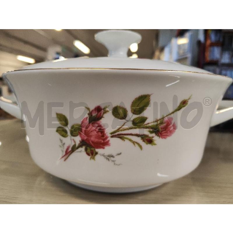 ZUPPIERA TONDA CERAMICA BAVARIA FIORI ROSA | Mercatino dell'Usato Vinci - fraz. sovigliana 2