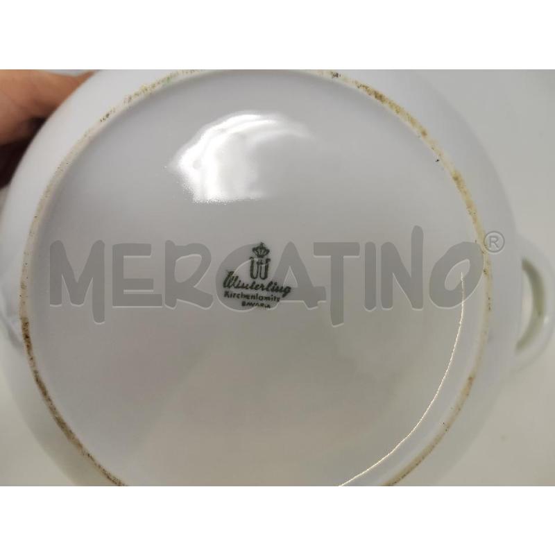 ZUPPIERA TONDA CERAMICA BAVARIA FIORI ROSA | Mercatino dell'Usato Vinci - fraz. sovigliana 3