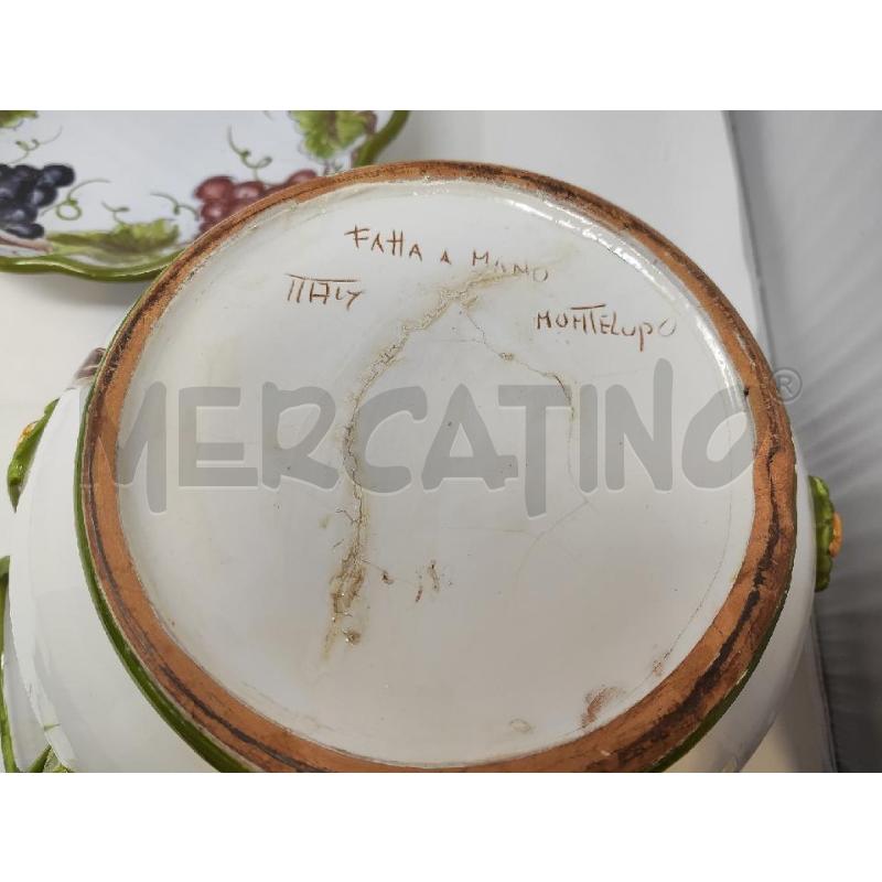 ZUPPIERA + CIOTOLA CERAMICA MONTELUPO DECORO UVA  | Mercatino dell'Usato Vinci - fraz. sovigliana 3