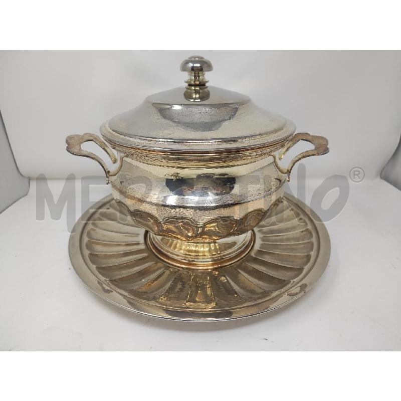 ZUPPIERA + VASSOIO TONDO SILVER PLATE ONDE  | Mercatino dell'Usato Vinci - fraz. sovigliana 1