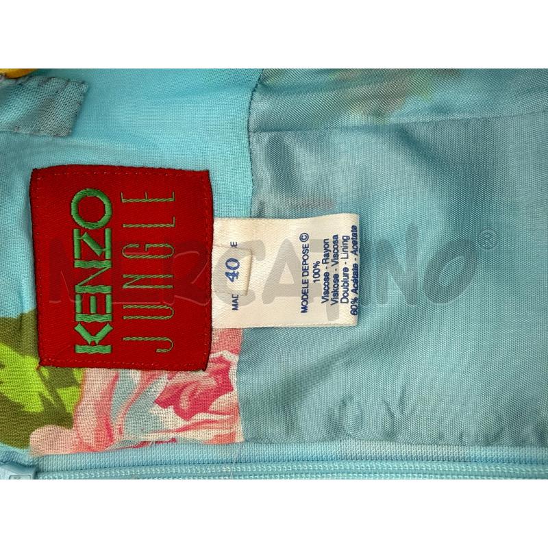 ABITO DONNA KENZO JUNGLE AZZURRO FIORATO | Mercatino dell'Usato Genova sampierdarena 3