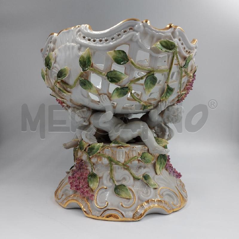 ALZATA DIF GRANDE CON PUTTI DECORO FLOREALE | Mercatino dell'Usato Genova sampierdarena 1
