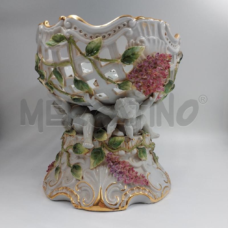 ALZATA DIF GRANDE CON PUTTI DECORO FLOREALE | Mercatino dell'Usato Genova sampierdarena 2