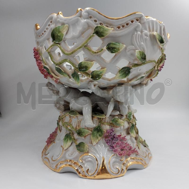 ALZATA DIF GRANDE CON PUTTI DECORO FLOREALE | Mercatino dell'Usato Genova sampierdarena 3