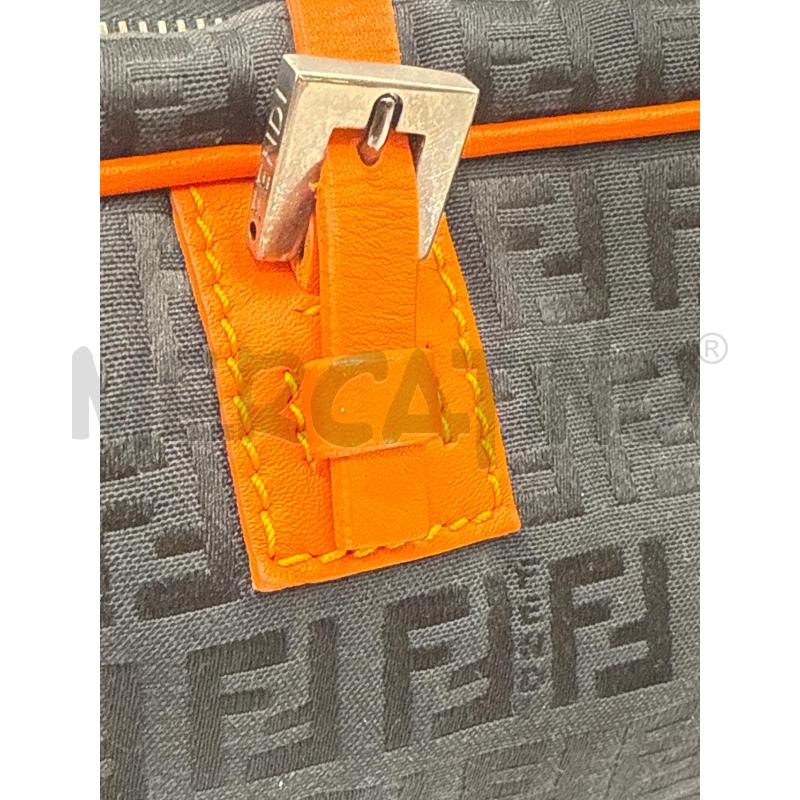 BORSA DONNA FENDI TELA NERA PEL ARANCIO | Mercatino dell'Usato Genova sampierdarena 3