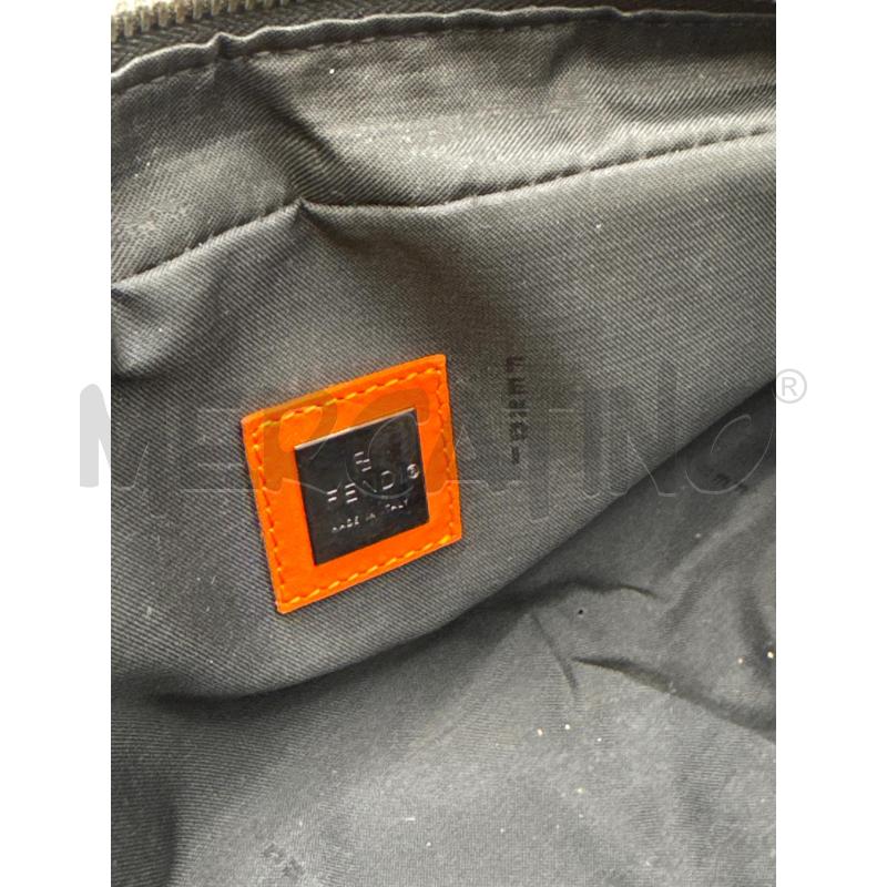 BORSA DONNA FENDI TELA NERA PEL ARANCIO | Mercatino dell'Usato Genova sampierdarena 5