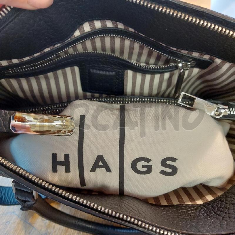 BORSA DONNA NERA HAGS PELLE VERA | Mercatino dell'Usato Genova sampierdarena 4