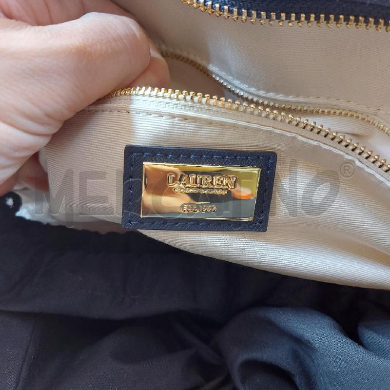 BORSA DONNA RALPH LAUREN BLU  | Mercatino dell'Usato Genova sampierdarena 5