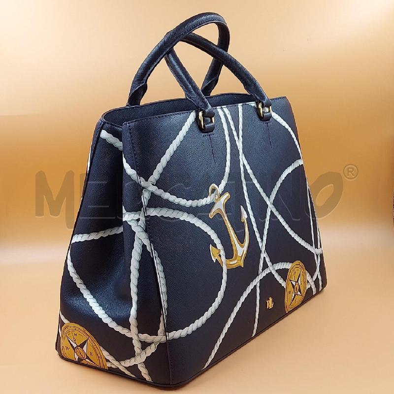 BORSA DONNA RALPH LAUREN BLU ANCORA  | Mercatino dell'Usato Genova sampierdarena 2