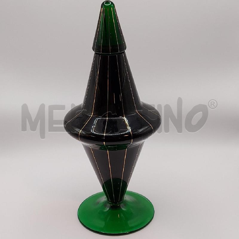 BOTTIGLIA CONICA VERDE E DORATA | Mercatino dell'Usato Genova sampierdarena 1
