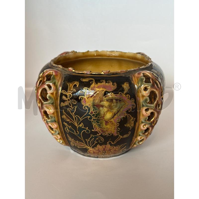CACHEPOT CON DIFETTI DECORO FLOREALE | Mercatino dell'Usato Genova sampierdarena 1