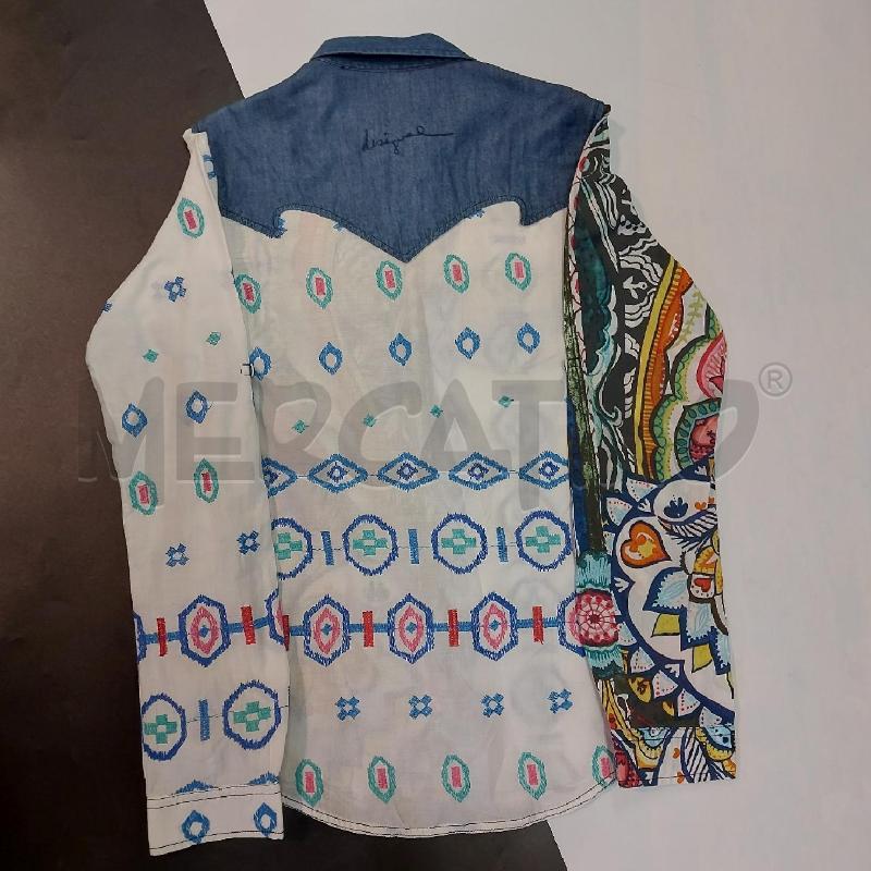 CAMICIA DONNA DESIGIAL BIANCA DENIM COLOR | Mercatino dell'Usato Genova sampierdarena 3