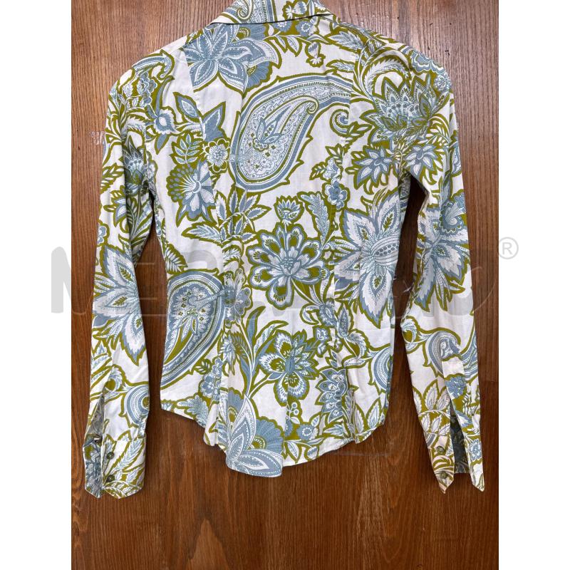 CAMICIA DONNA ETRO VERDE FANTASIA FIORI E FOGLIE | Mercatino dell'Usato Genova sampierdarena 2