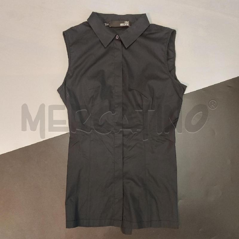 CAMICIA DONNA SMANICATA NERA MOSCHINO | Mercatino dell'Usato Genova sampierdarena 1