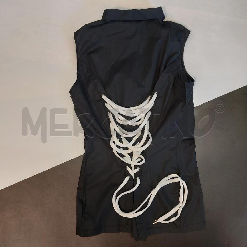 CAMICIA DONNA SMANICATA NERA MOSCHINO | Mercatino dell'Usato Genova sampierdarena 3