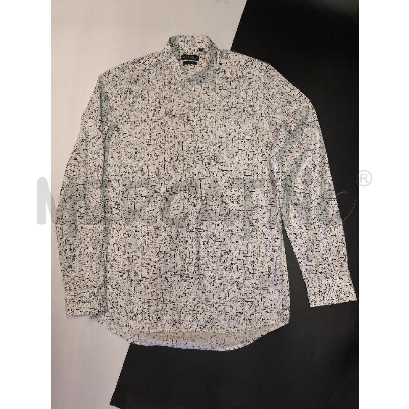 CAMICIA UOMO MORATO BIANCA FANT NERO BEIGE | Mercatino dell'Usato Genova sampierdarena 1