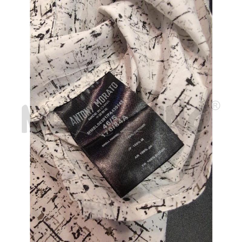 CAMICIA UOMO MORATO BIANCA FANT NERO BEIGE | Mercatino dell'Usato Genova sampierdarena 3