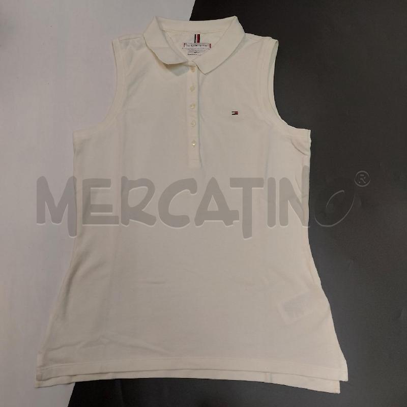 CANOTTA DONNA BIANCA TOMMY | Mercatino dell'Usato Genova sampierdarena 1