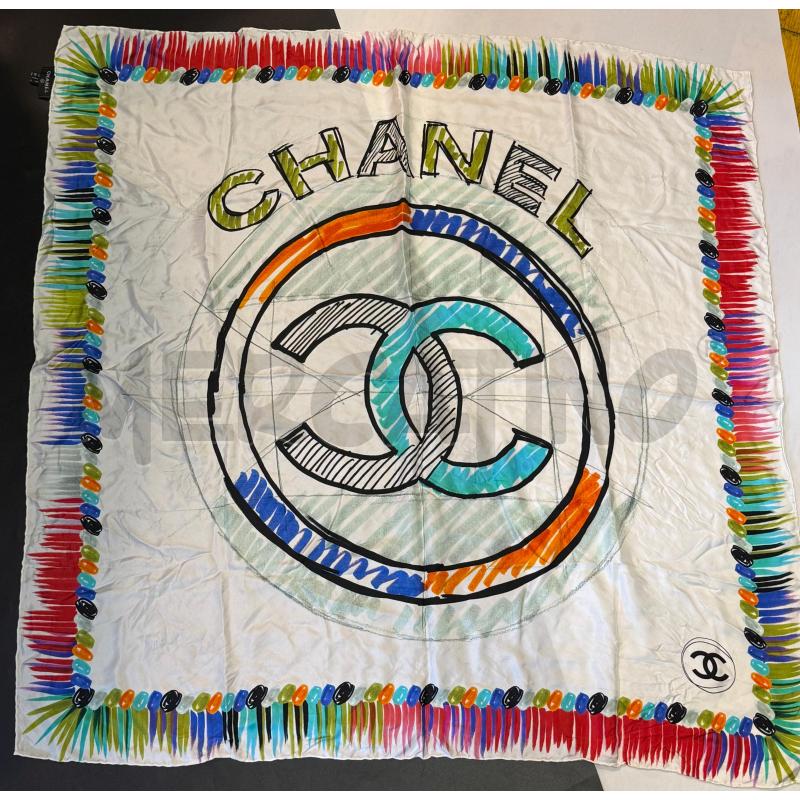 FOULARD CHANEL SIN SETA MULTICOLORE | Mercatino dell'Usato Genova sampierdarena 1