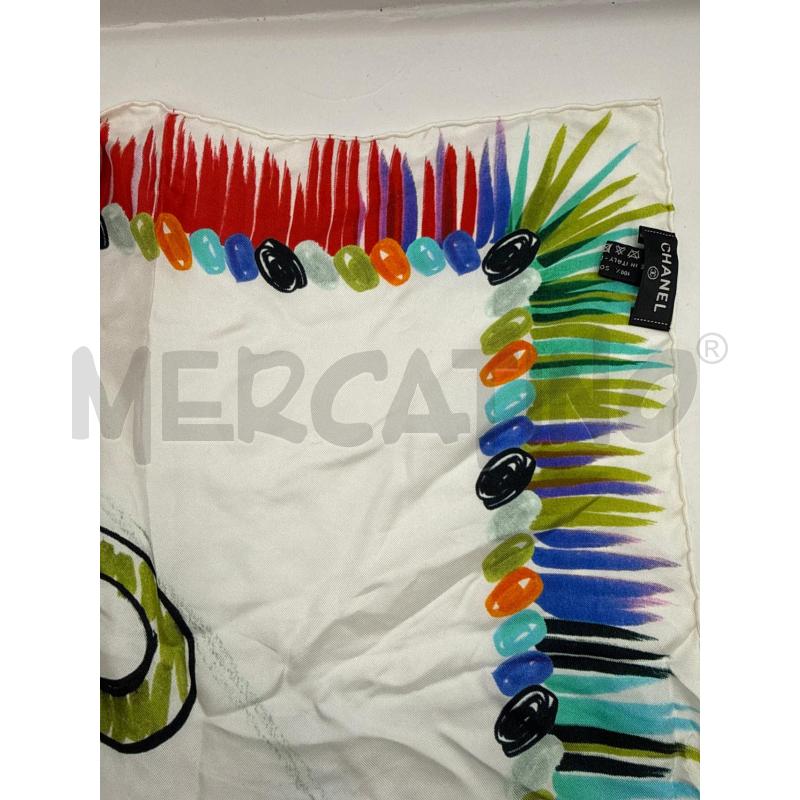 FOULARD CHANEL SIN SETA MULTICOLORE | Mercatino dell'Usato Genova sampierdarena 4