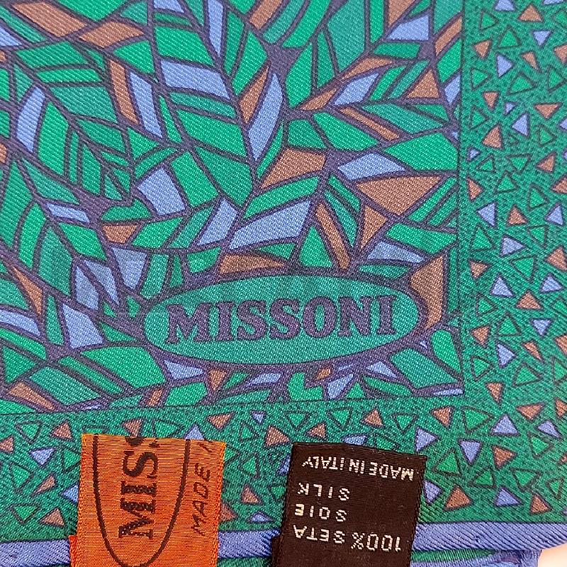 FOULARD SETA MISSONI VERDE FOGLIE | Mercatino dell'Usato Genova sampierdarena 2