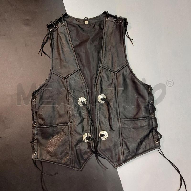 GILET NERO PELLE | Mercatino dell'Usato Genova sampierdarena 1