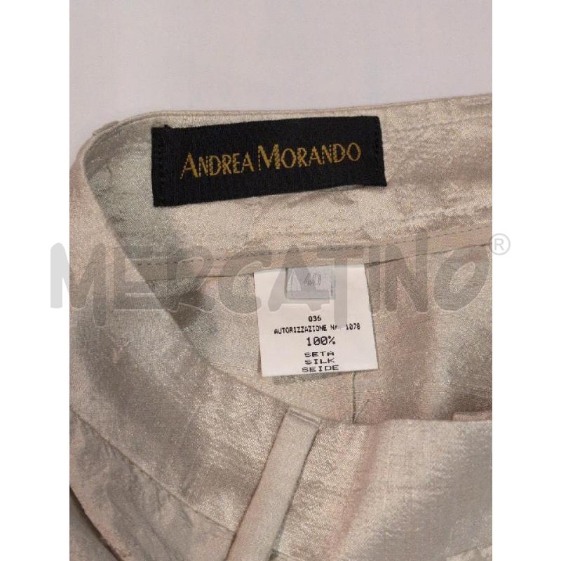 PANTALONE DONNA MORANDO 100 SETA BEIGE | Mercatino dell'Usato Genova sampierdarena 2
