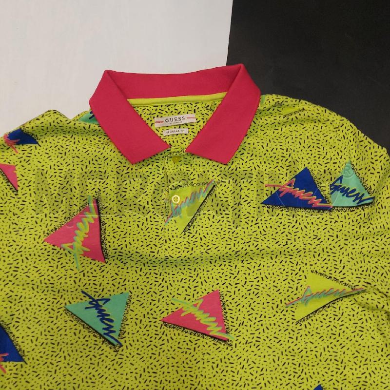 POLO UOMO VERDE ROSA GUESS | Mercatino dell'Usato Genova sampierdarena 3