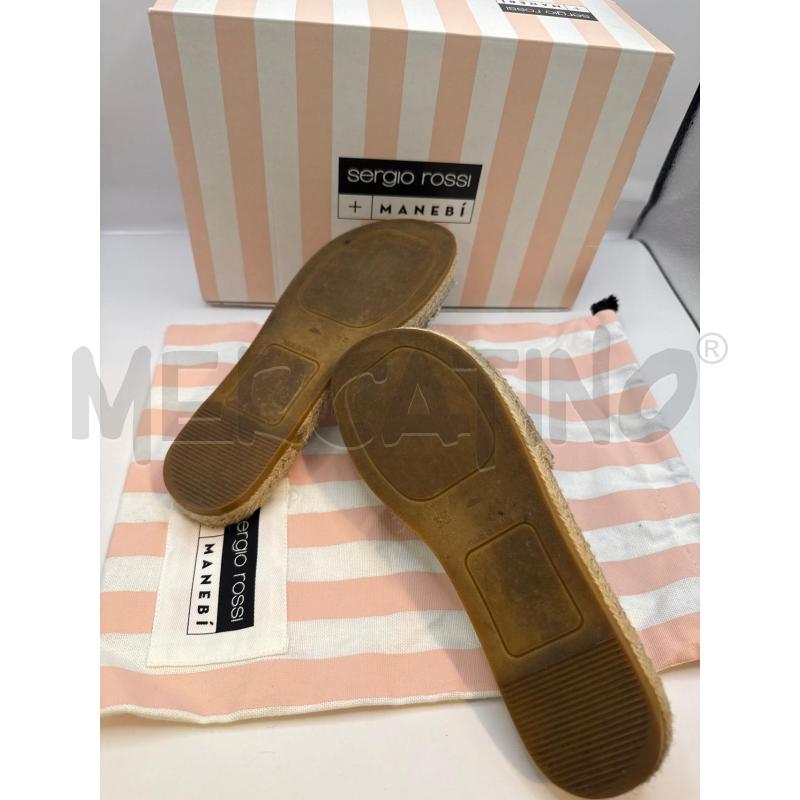 SANDALI DONNA SERGIO ROSSI JEANS LACCI BEIGE | Mercatino dell'Usato Genova sampierdarena 3