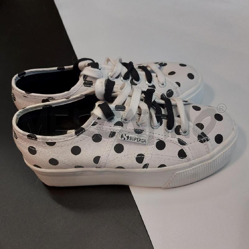 SCARPE DONNA SUPERGA BIANCHE POIS | Mercatino dell'Usato Genova sampierdarena 1