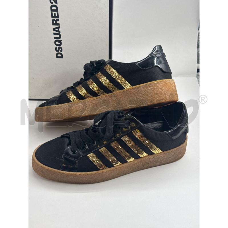 SCARPE UOMO DSQUARED2 NERE DORATE  | Mercatino dell'Usato Genova sampierdarena 2