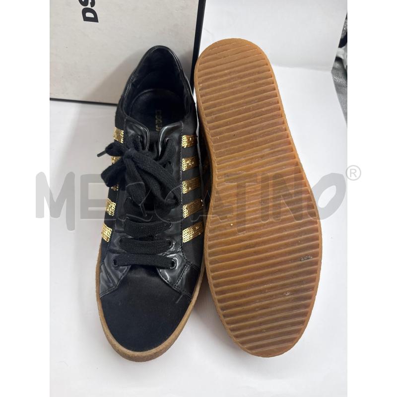 SCARPE UOMO DSQUARED2 NERE DORATE  | Mercatino dell'Usato Genova sampierdarena 4