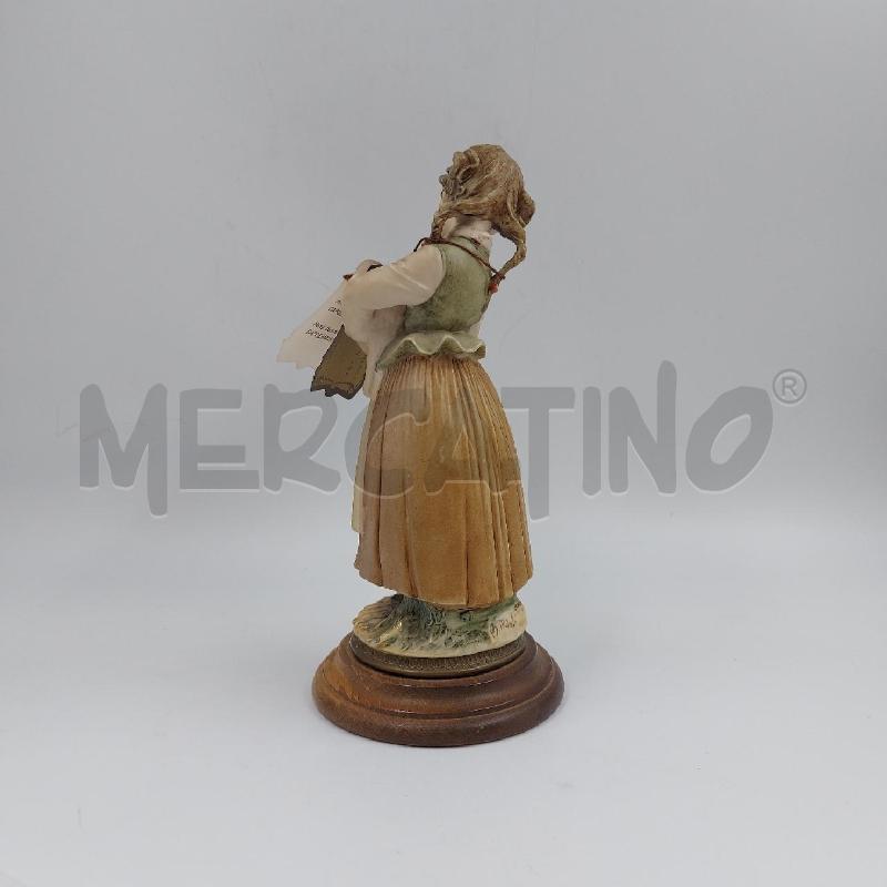 STATUINA BAMBINA CON GATTINO  B.MERLI  | Mercatino dell'Usato Genova sampierdarena 3