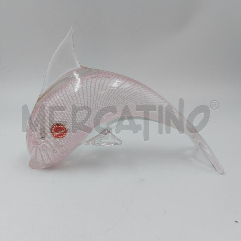 STATUINA DELFINO ROSA RIGHE | Mercatino dell'Usato Genova sampierdarena 1