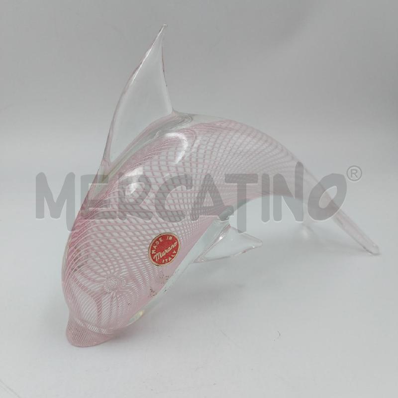 STATUINA DELFINO ROSA RIGHE | Mercatino dell'Usato Genova sampierdarena 2