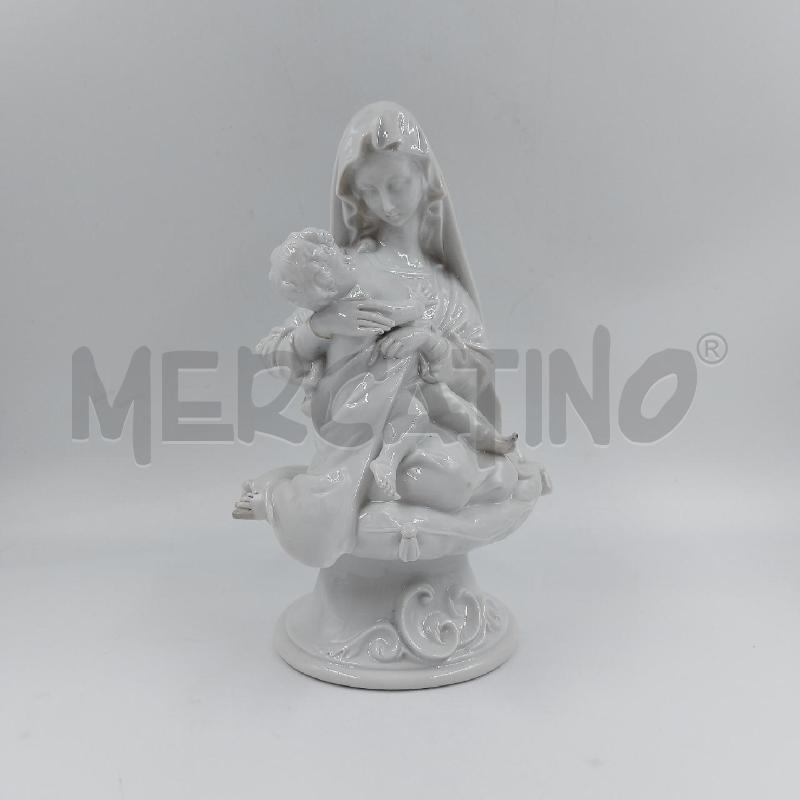 STATUINA MADONNA CON BIMBO BIANCA CER | Mercatino dell'Usato Genova sampierdarena 1