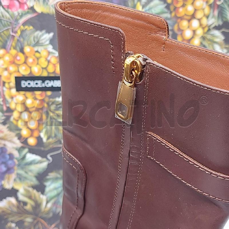 STIVALETTI DONNA MARRONI PELLE D&G TACCO | Mercatino dell'Usato Genova sampierdarena 3