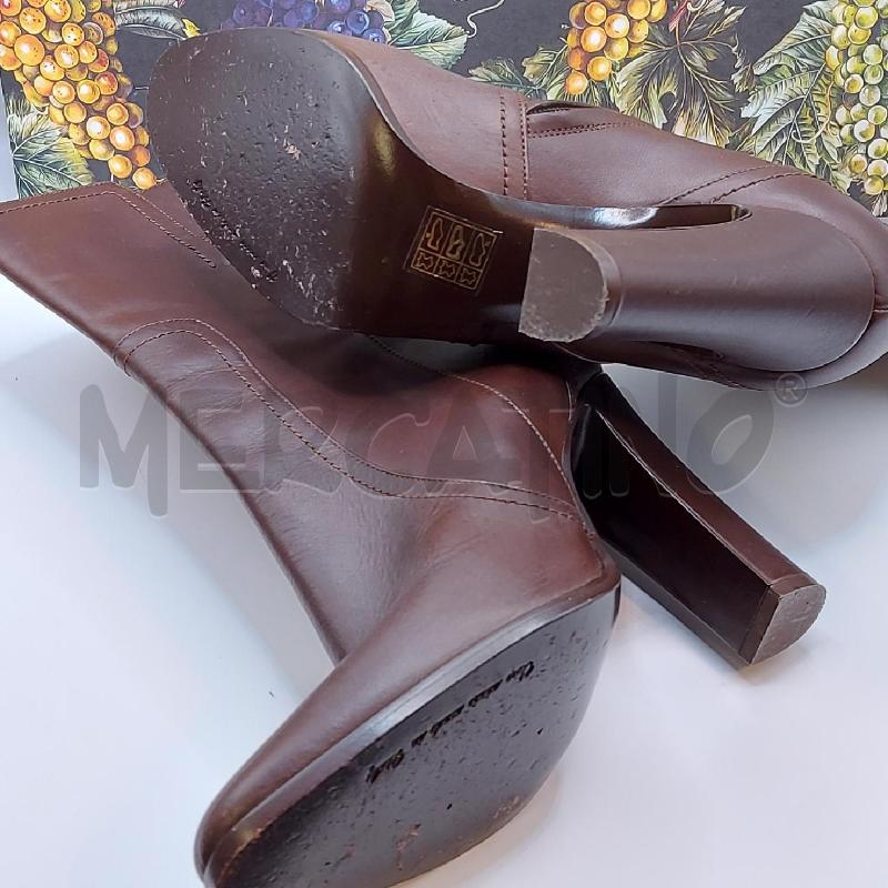STIVALETTI DONNA MARRONI PELLE D&G TACCO | Mercatino dell'Usato Genova sampierdarena 4