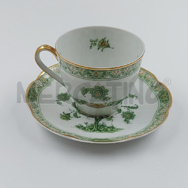 TAZZA HAVILAN LIMOGES DECORO FLOREALE VERDE | Mercatino dell'Usato Genova sampierdarena 1