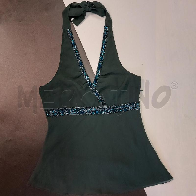 TOP VERDE STRASS VERO MODA | Mercatino dell'Usato Genova sampierdarena 1