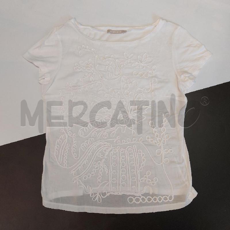 T SHIRT DONNA BIANCA STEFANEL | Mercatino dell'Usato Genova sampierdarena 1