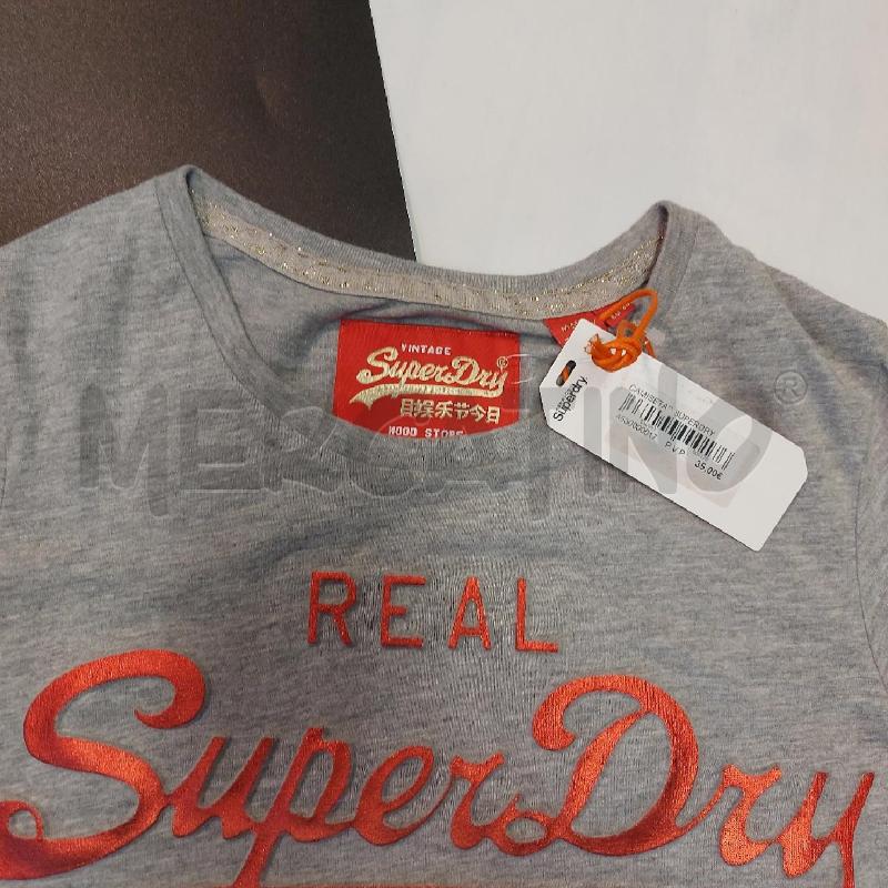 T SHIRT DONNA SUPERDRY GRIGIO | Mercatino dell'Usato Genova sampierdarena 3