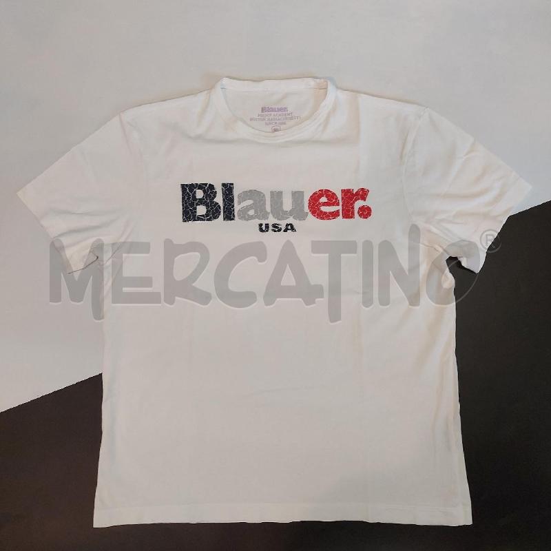 T SHIRT UOMO BIANCA BLAUER | Mercatino dell'Usato Genova sampierdarena 1