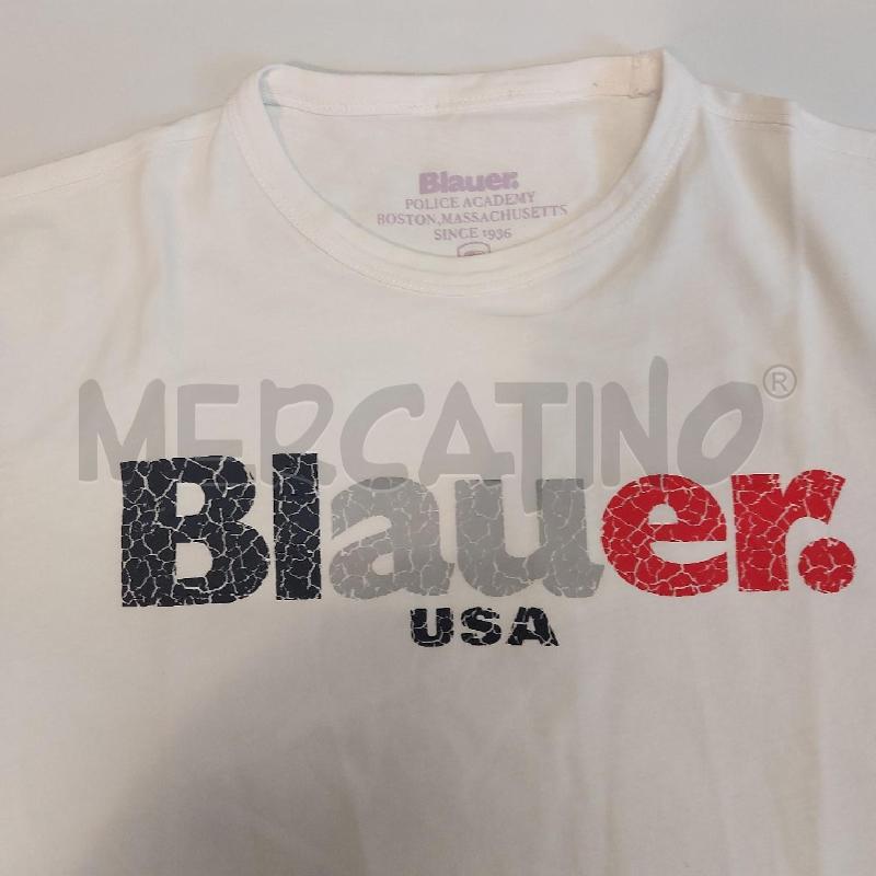 T SHIRT UOMO BIANCA BLAUER | Mercatino dell'Usato Genova sampierdarena 3