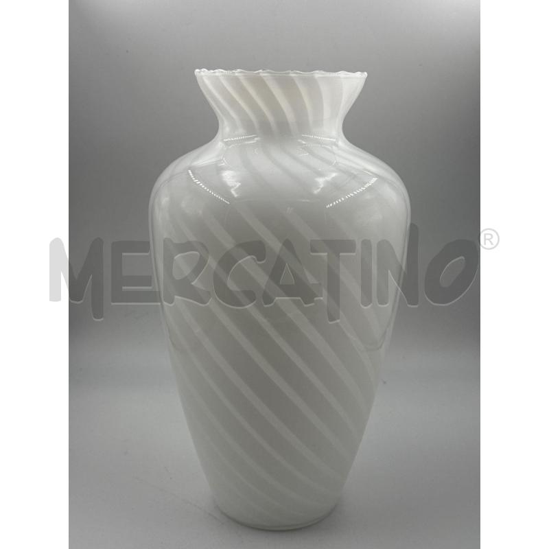 VASO BIANCO RIGHE | Mercatino dell'Usato Genova sampierdarena 1