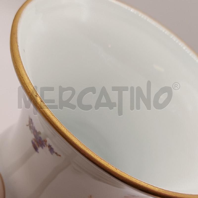 VASO DECORO FLOREALE BORDO DORATO | Mercatino dell'Usato Genova sampierdarena 4