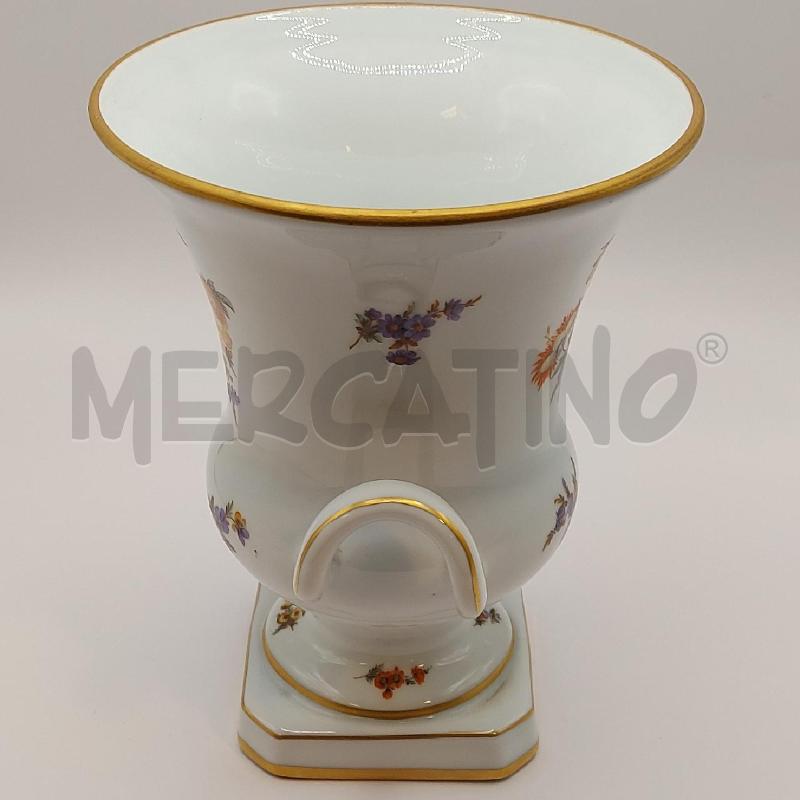 VASO DECORO FLOREALE BORDO DORATO | Mercatino dell'Usato Genova sampierdarena 5