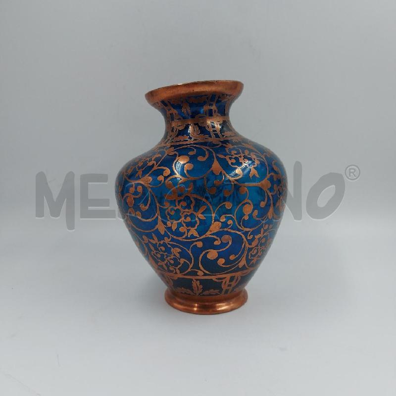 VASO TRASP BLU DEC RAMATO | Mercatino dell'Usato Genova sampierdarena 1