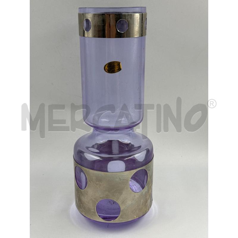 VASO VIOLA CON PLACCA  | Mercatino dell'Usato Genova sampierdarena 1