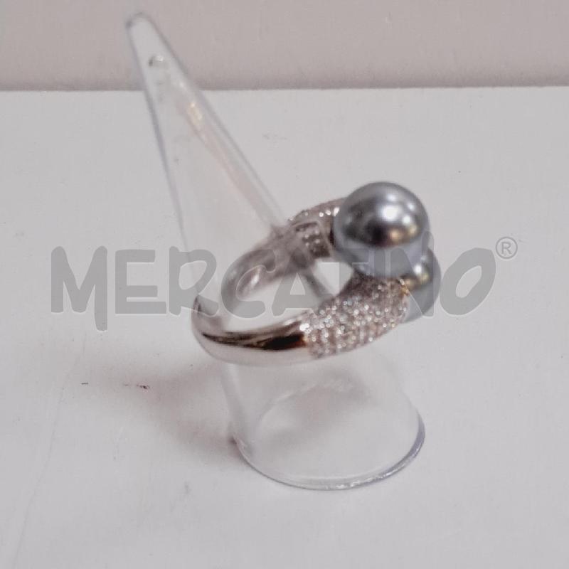ANELLO DONNA STRASS PERLE GRIGIE | Mercatino dell'Usato Latina 2